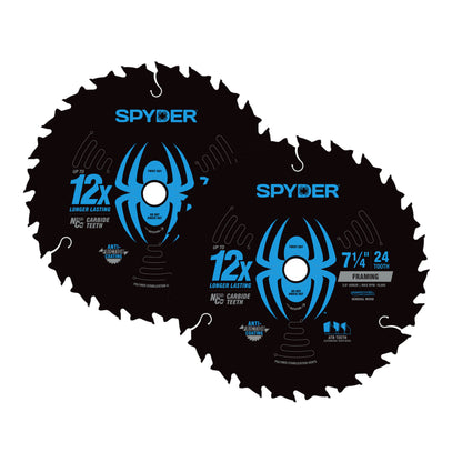 7-1/4" 24-Tooth Circular Saw Blade (2-Pack) Tarantula™