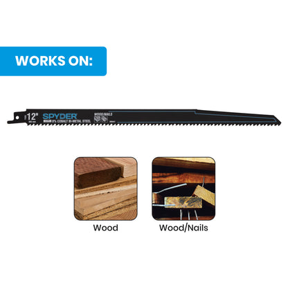 12" 6 TPI Bi-Metal Reciprocating Saw Blade Black Series™