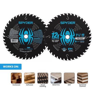 7-1/4" 40-Tooth Fine Finish Saw Blade for Wood