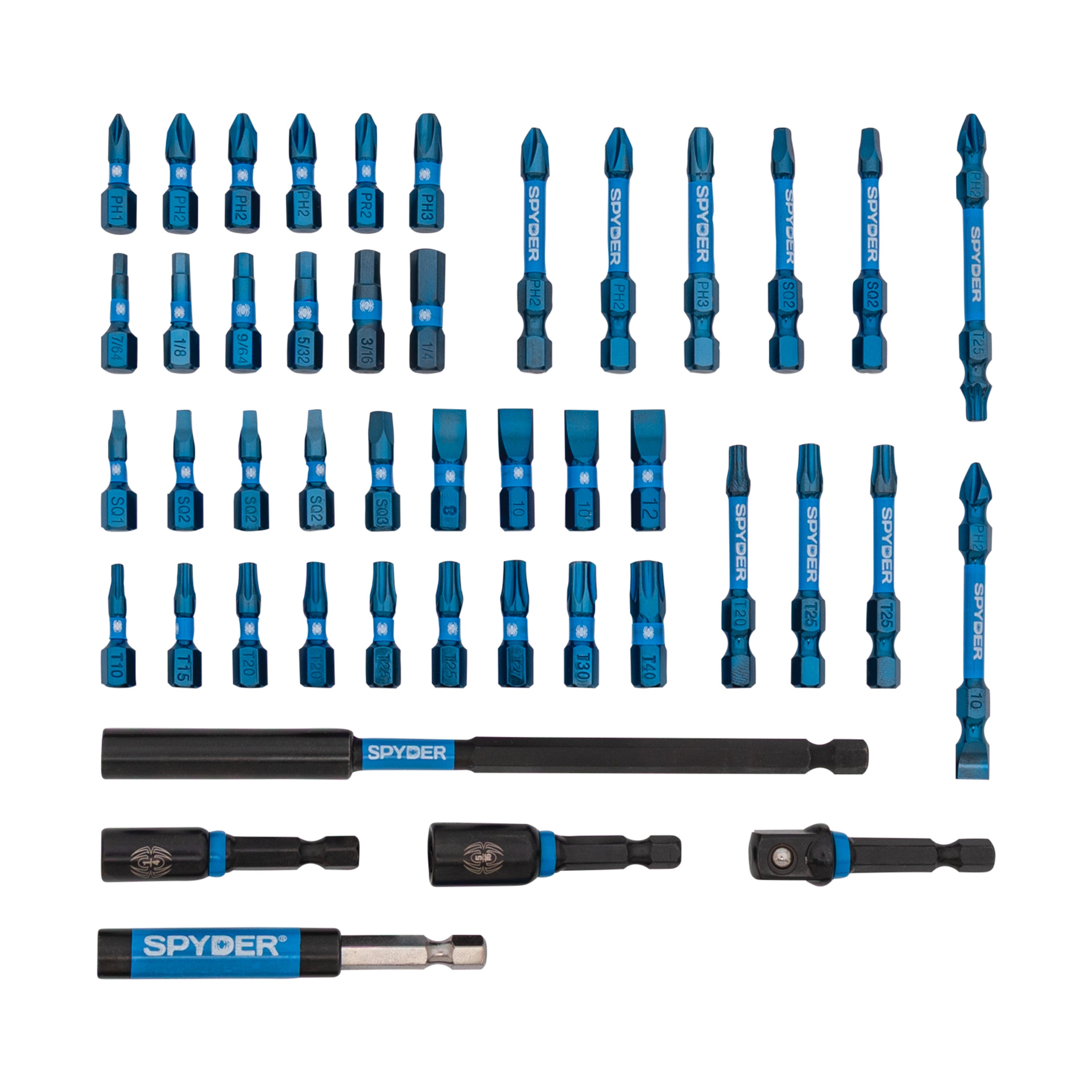 Mach-Blue™ 45-Piece Mach-Blue™ Drive Bit Set – Spyder Mach-Blue™ 45-Piece Mach-Blue™ Drive Bit Set – Spyder