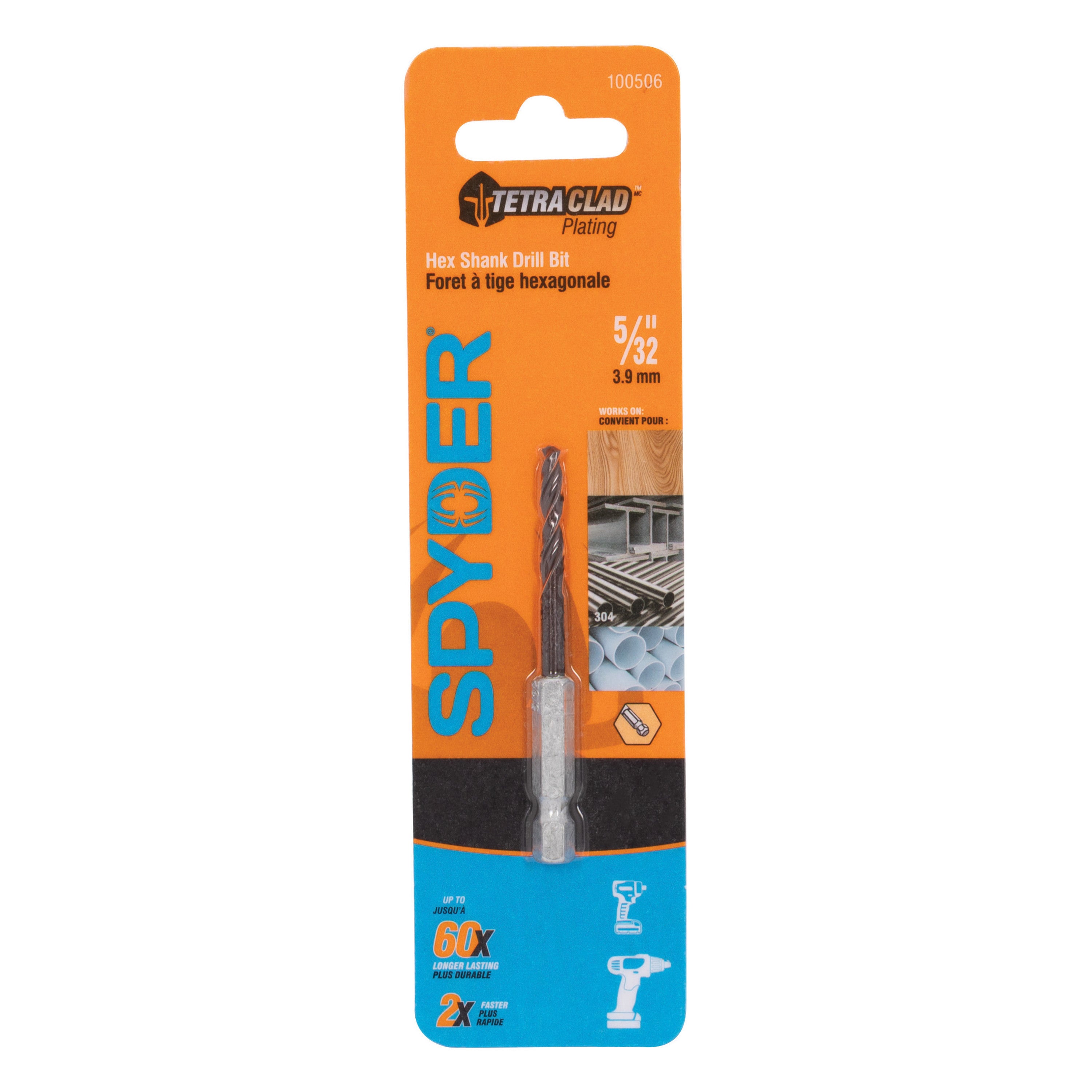 5/32" Hex Shank Drill Bit TetraClad™
