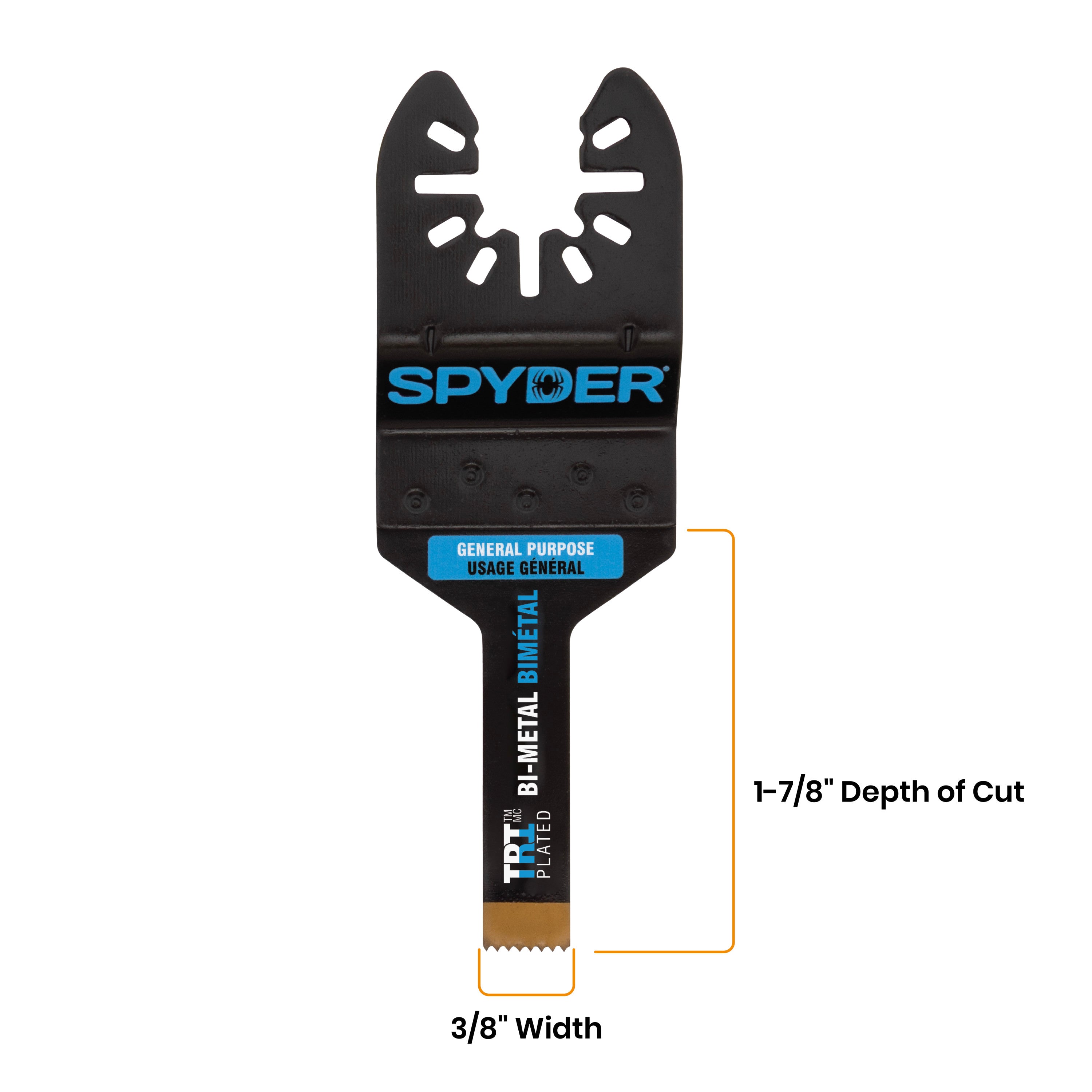 3/8" Universal Fit Bi-Metal Oscillating Blade for General Purpose Cuts