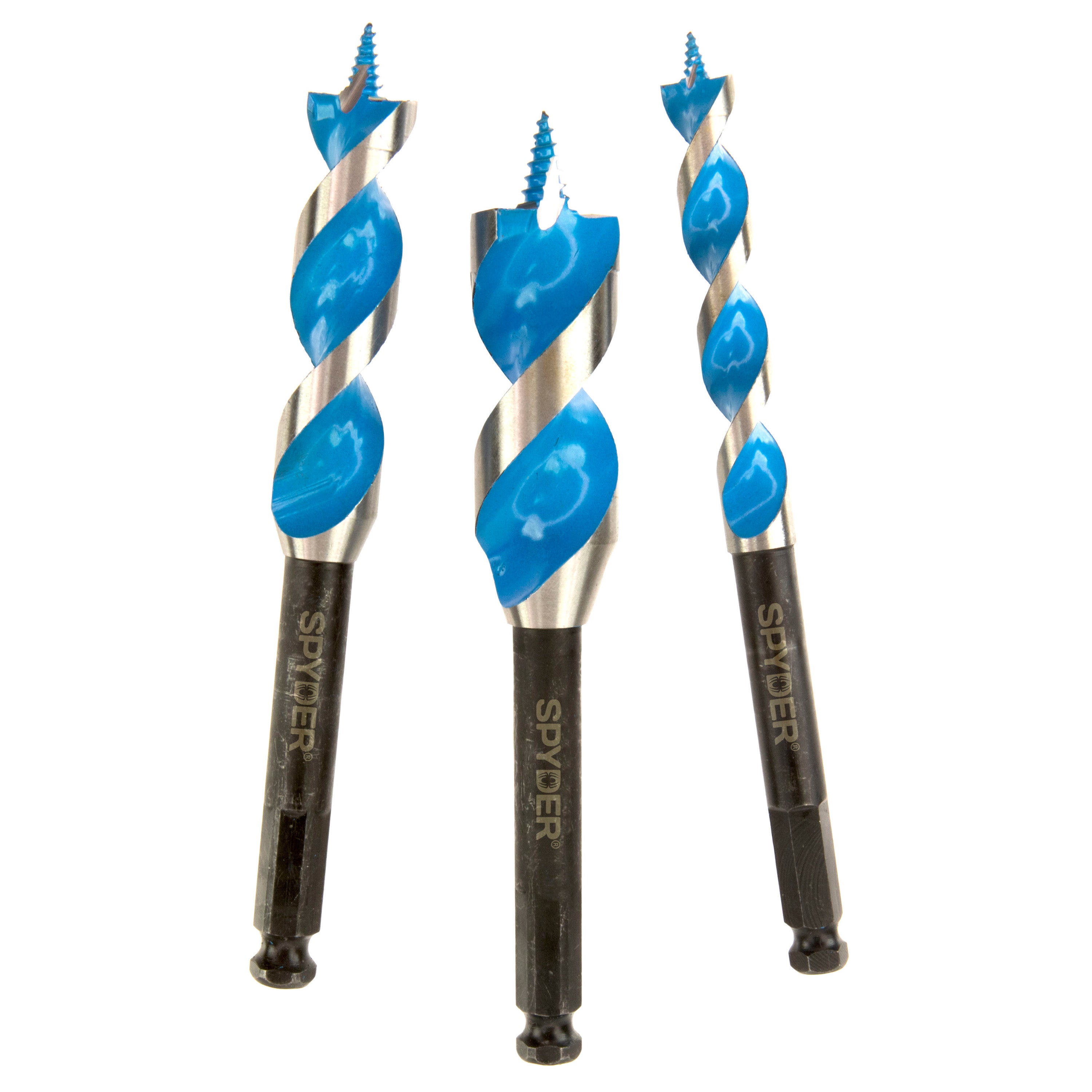 3-Piece Assorted Woodboring Auger Bit Set (1/2, 3/4, 1") Stinger™