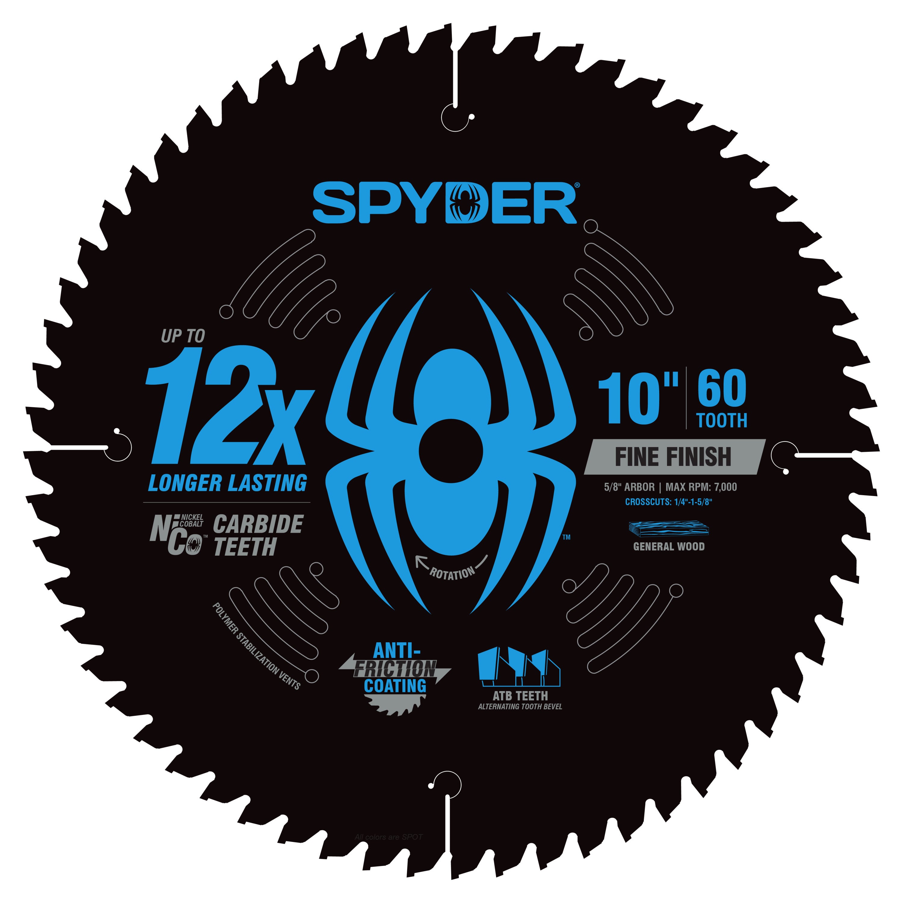 10" 60-Tooth TCT Fine Circular Saw Blade Tarantula™